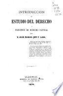 Introducción al estudio del derecho y principios de derecho natural