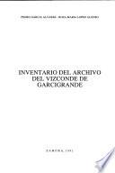 Inventario del archivo del vizconde de Garcigrande