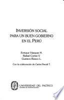 Inversión social para un buen gobierno en el Perú