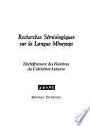 Investigaciones semiológicas sobre la lengua Mhuysqa