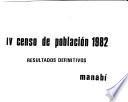 IV censo de población, 1982: Cotopaxi (2 v.)