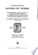 IV centenario de Antonio de Nebrija