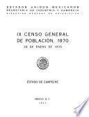 IX [i.e. Noveno] censo general de población, 1970: Distrito Federal