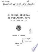 IX [i.e. Noveno] censo general de población, 1970
