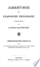 Jahrbücher für classische Philologie