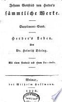 Johann Gottfried von Herder's sämmtliche Werke: Zur schönen Literatur und Kunst. 20 vols. in 10. 1.-2. Th. Fragmente zur deutschen literatur; hrsg. durch Heyne