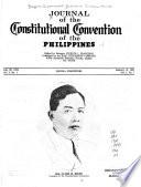 Journal of the Constitutional Convention of the Philippines