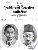 Journal of the Constitutional Convention of the Philippines