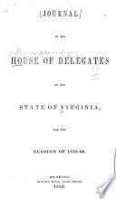 Journal of the House of Delegates of the Commonwealth of Virginia