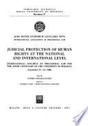 Judicial Protection of Human Rights at the National and International Level: Papers and discussion