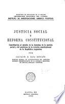 Justicia social y reforma constitucional