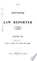 Kentucky Law Reporter and Journal
