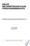 Kieler milchwirtschaftliche forschungsberichte