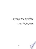 KUR-AN’I KERİM OKUMALARI
