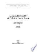 L'Imposible/posible di Federico García Lorca