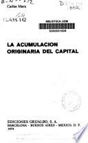 La acumulación originaria del capital