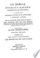 La Biblia vulgata Latina traducia en espanõl