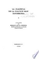 La clausula de la nación más favorecida
