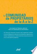 La comunidad de propietarios de la A a la Z