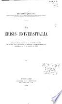 La crisis universitaria