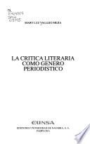 La crítica literaria como género periodístico