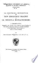 La doctrina monástica de San Gregorio Magno y la Regula monachorum