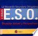 La Educación Secundaria Obligatoria a debate. Situación actual y perspectivas