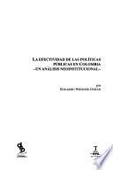 La efectividad de las políticas públicas en Colombia