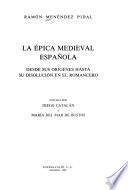 La épica medieval española