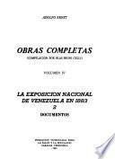 La exposicion nacional de Venezuela en 1883 -Documentos
