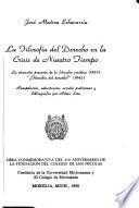 La filosofía del derecho en la crisis de nuestro tiempo