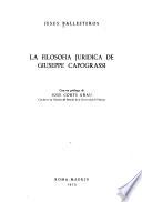 La filosofía jurídica de Giuseppe Capograssi