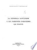 La Generala Santander y sus parientes habaneros los Pontón
