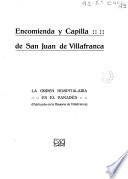 La ínclita y sagrada orden de San Juan de Jerusalén en el Penadés