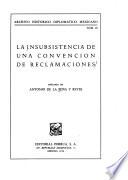 La insubsistencia de una convención de reclamaciones