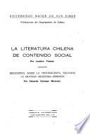 La literatura chilena de contenido social