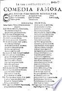 La Mas constante muger. Comedia famosa. Del doctor Juan Perez de Montalvan...