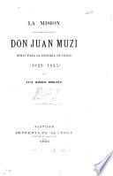 La mision del vicario apostólico don Juan Muzi