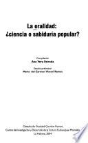 La oralidad