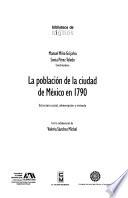 La población de la ciudad de México en 1790