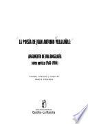 La poesía de Juan Antonio Villacañas