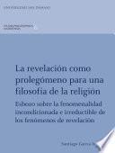 La revelación como prolegómeno para una filosofía de la religión