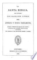 La santa Biblia, antigua version de C. de Valera, revisada