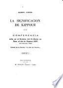 La significacion de Kippour