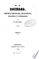 La Sociedad, revista religiosa, filosofica, politica y literaria