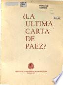 La última carta de Páez?
