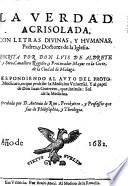 La verdad acrisolada con letras divinas y humanas ...