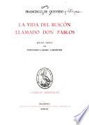 La vida del Buscón Ilamado don Pablos