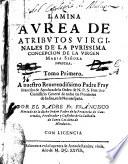 Lamina aurea de atributos virginales de la Purissima Concepción de la Virgen Maria Señora Nuestra