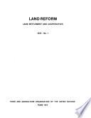 Land Reform, Land Settlement, and Cooperatives